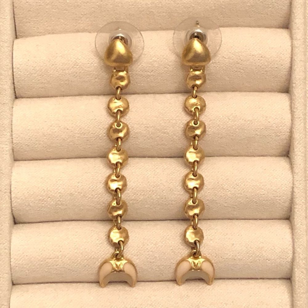 Stella & Dot | Trevally 2 in 1 Drop Earrings | Gold | 2.25” Length